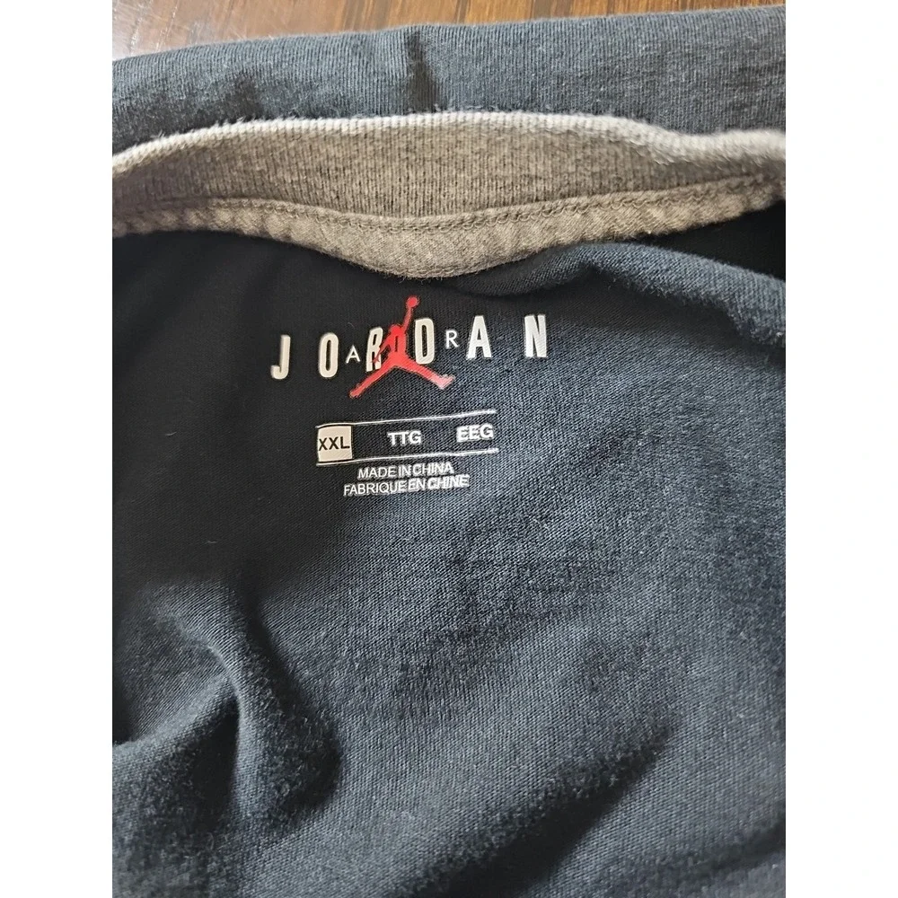 Nike Air Jordan Flight AOP T-Shirt Adult Large‎ Gray Black Jumpman Size 2XL